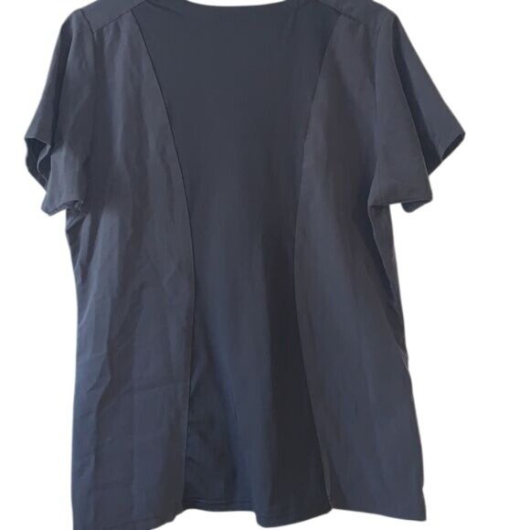 Aero  V-Neck Gray Scrub Top With Pockets For Women M - Picture 6 of 9